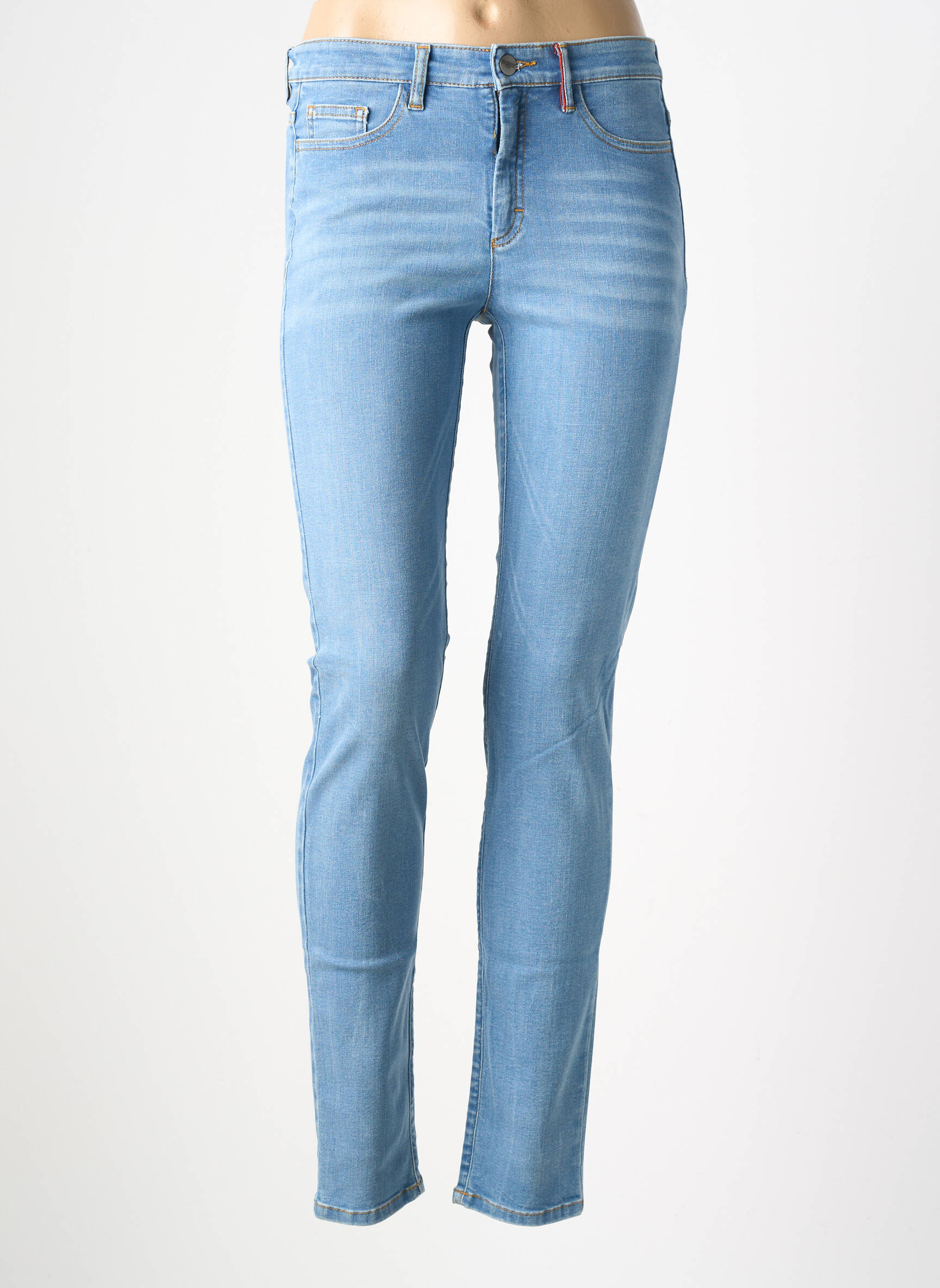 Jeans coupe slim stretch taille normale bleu COUTURIST femme