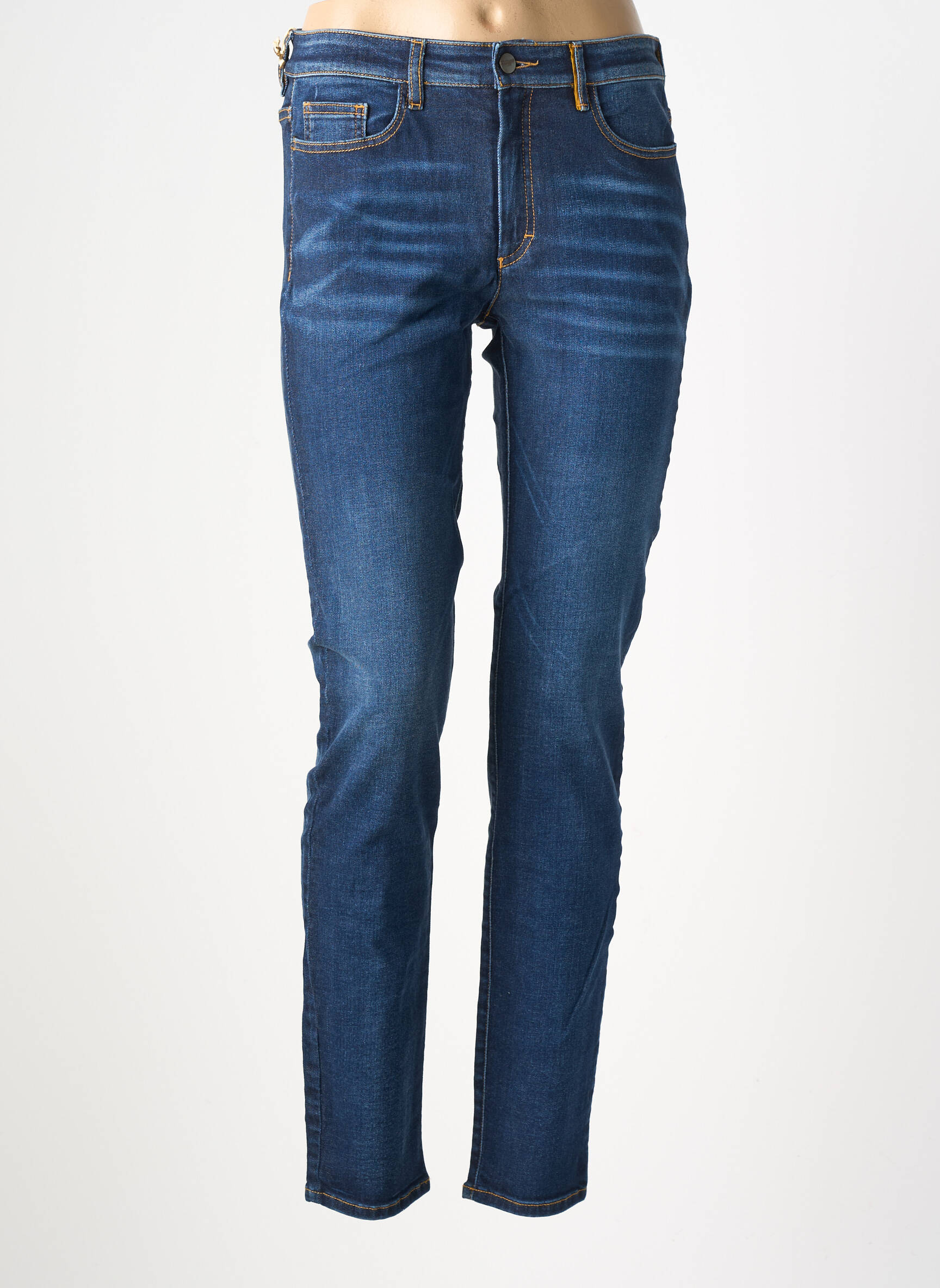 Jeans coupe slim stretch taille normale bleu COUTURIST femme