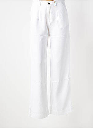 Jeans coupe large poches taille haute blanc COUTURIST femme