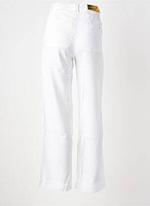 Jeans coupe large poches taille haute blanc COUTURIST femme