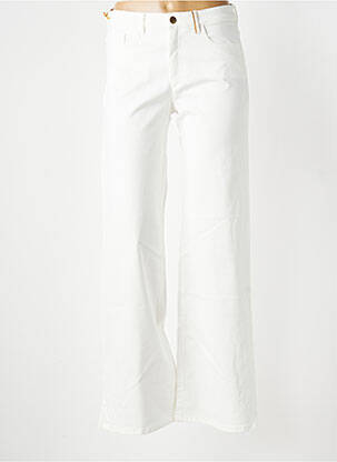 Pantalon large tissage popeline taille normale blanc COUTURIST femme