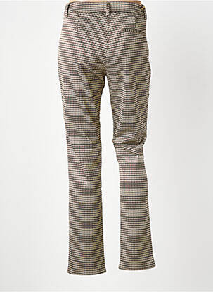 Pantalon chino fermeture zippée sous rabat boutonné taille normale beige COUTURIST femme