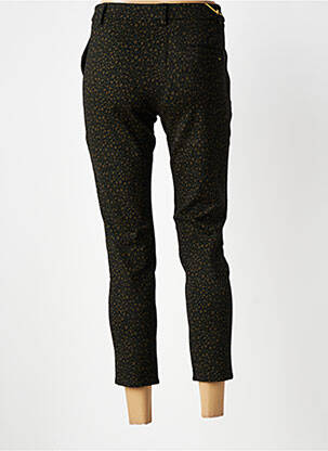 Pantalon chino fermeture zippée sous rabat boutonné taille normale noir COUTURIST femme