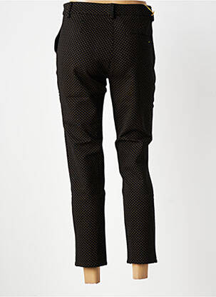 Pantalon chino fermeture zippée sous rabat boutonné taille normale noir COUTURIST femme