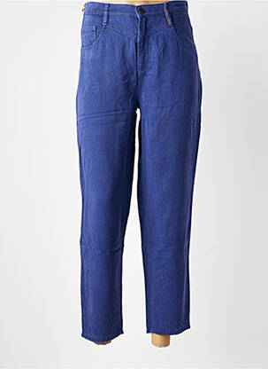 Jeans coupe droite taille haute taille haute bleu COUTURIST femme