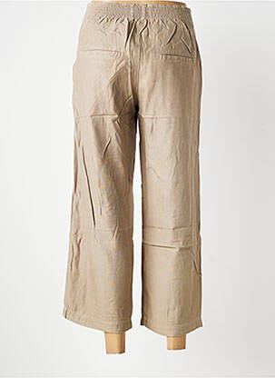 Pantalon 7/8 tissage popeline taille normale marron COUTURIST femme