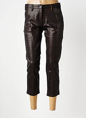 Pantacourt stretch taille basse marron COUTURIST femme