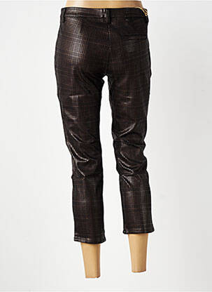 Pantacourt stretch taille basse marron COUTURIST femme