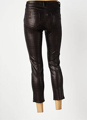 Pantalon 7/8 stretch taille basse marron COUTURIST femme