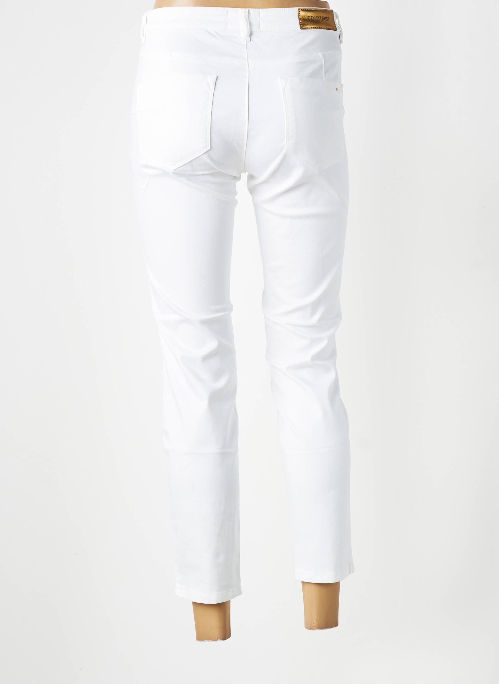 Pantalon 7/8 stretch taille normale blanc COUTURIST femme