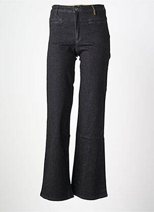 Jean coupe flare stretch taille haute noir COUTURIST femme