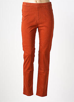 Jegging tissage popeline taille normale orange fonce COUTURIST femme