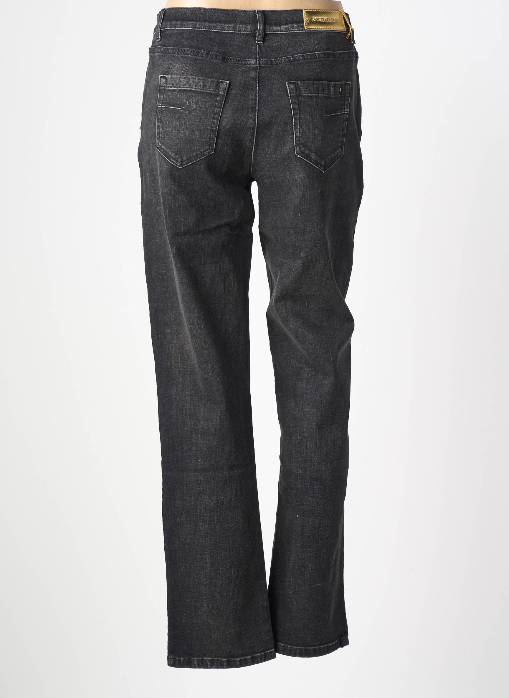 Jeans coupe slim stretch taille normale noir COUTURIST femme