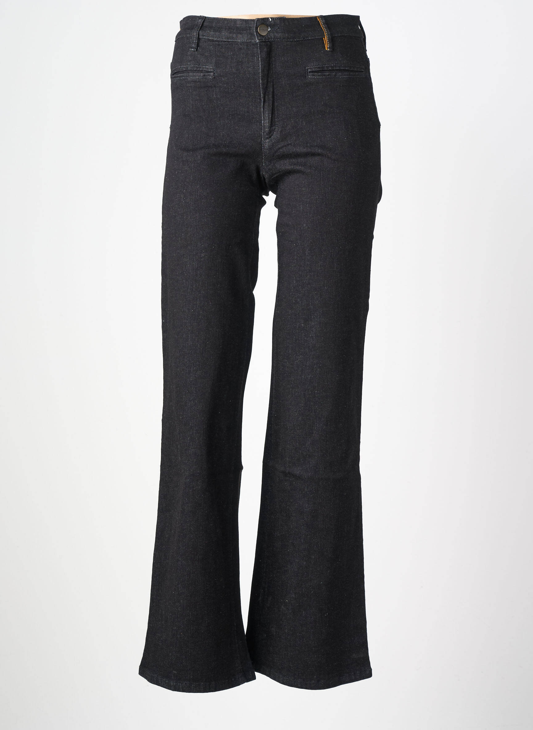 Jean coupe flare stretch taille haute noir COUTURIST femme