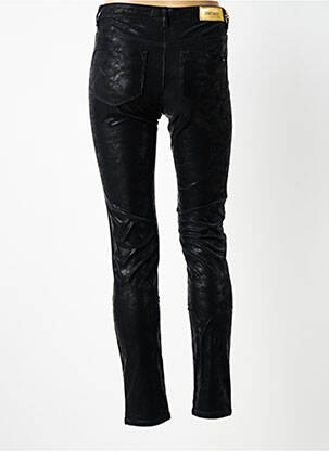 Pantalon slim tissage popeline taille normale noir COUTURIST femme