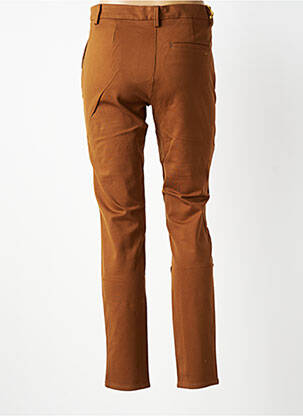 Pantalon chino fermeture zippée sous rabat boutonné taille normale marron COUTURIST femme