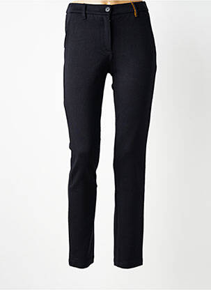Pantalon chino fermeture zippée sous rabat boutonné taille normale noir COUTURIST femme