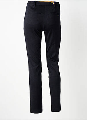 Pantalon chino fermeture zippée sous rabat boutonné taille normale noir COUTURIST femme