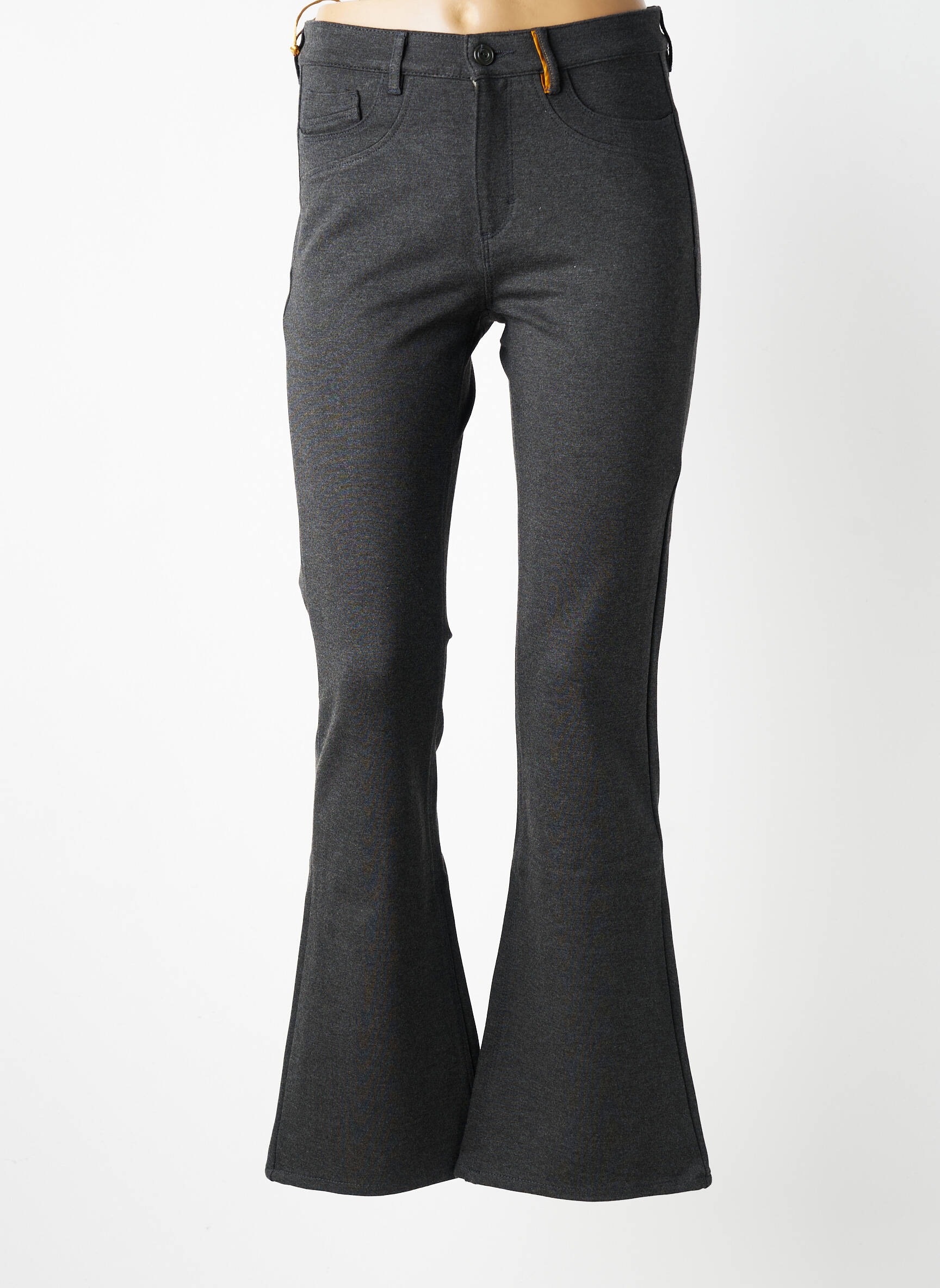 Pantalon flare taille normale taille normale gris COUTURIST femme