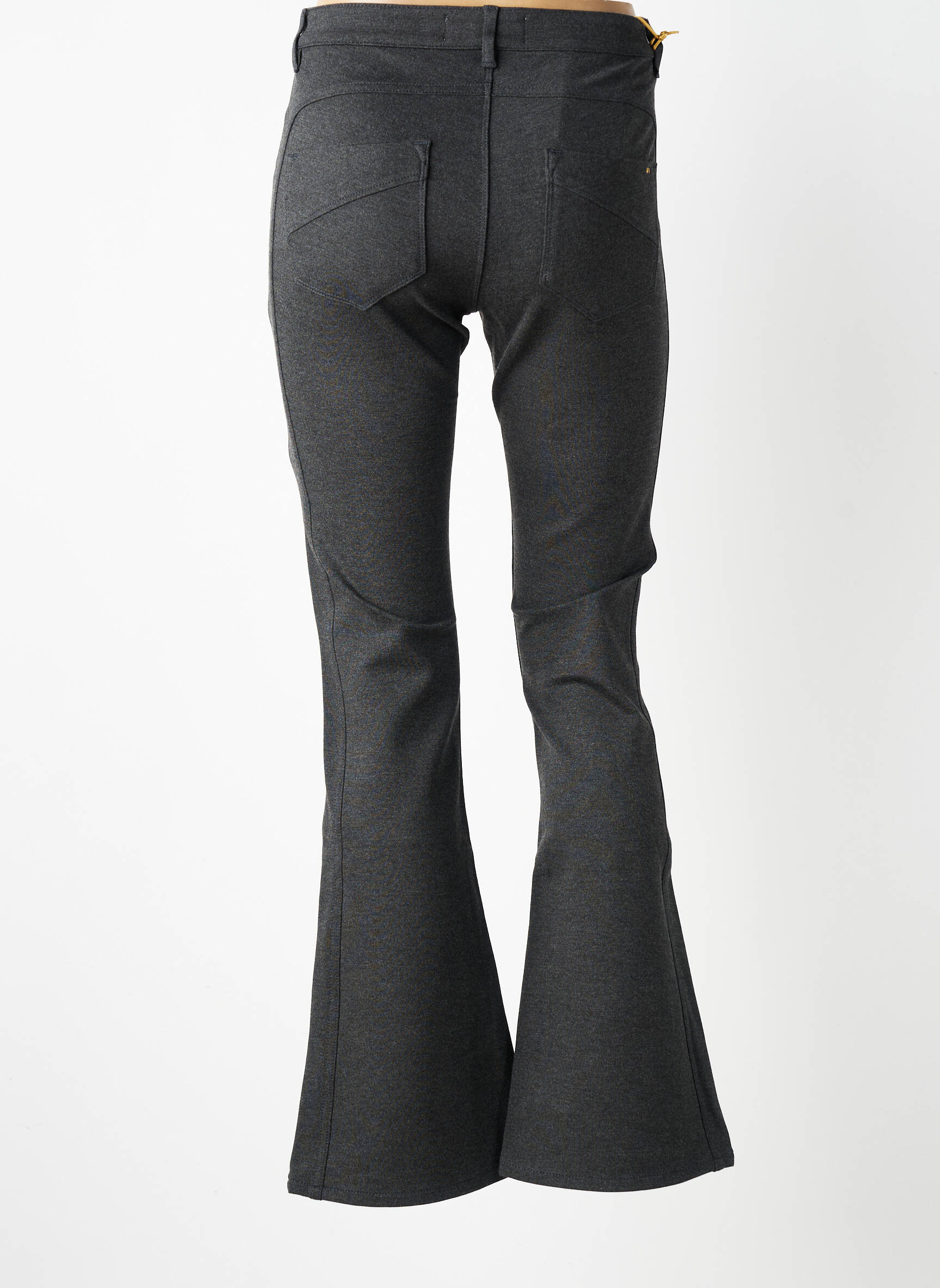 Pantalon flare taille normale taille normale gris COUTURIST femme