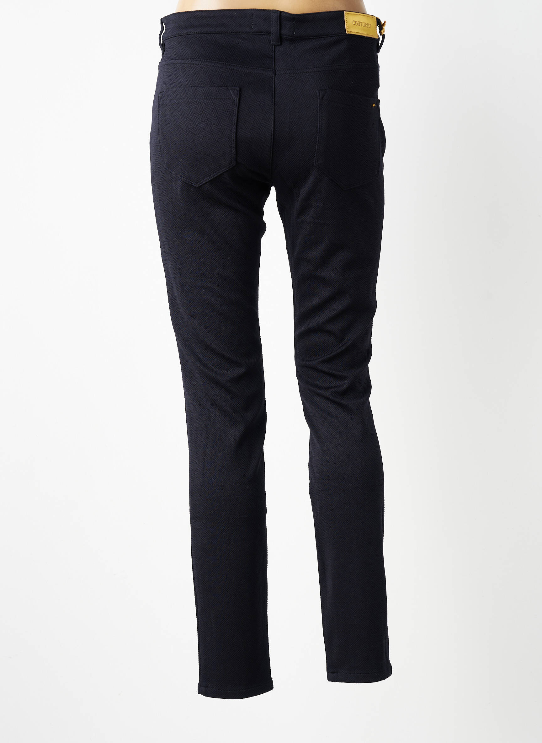 Pantalon slim stretch taille normale noir COUTURIST femme