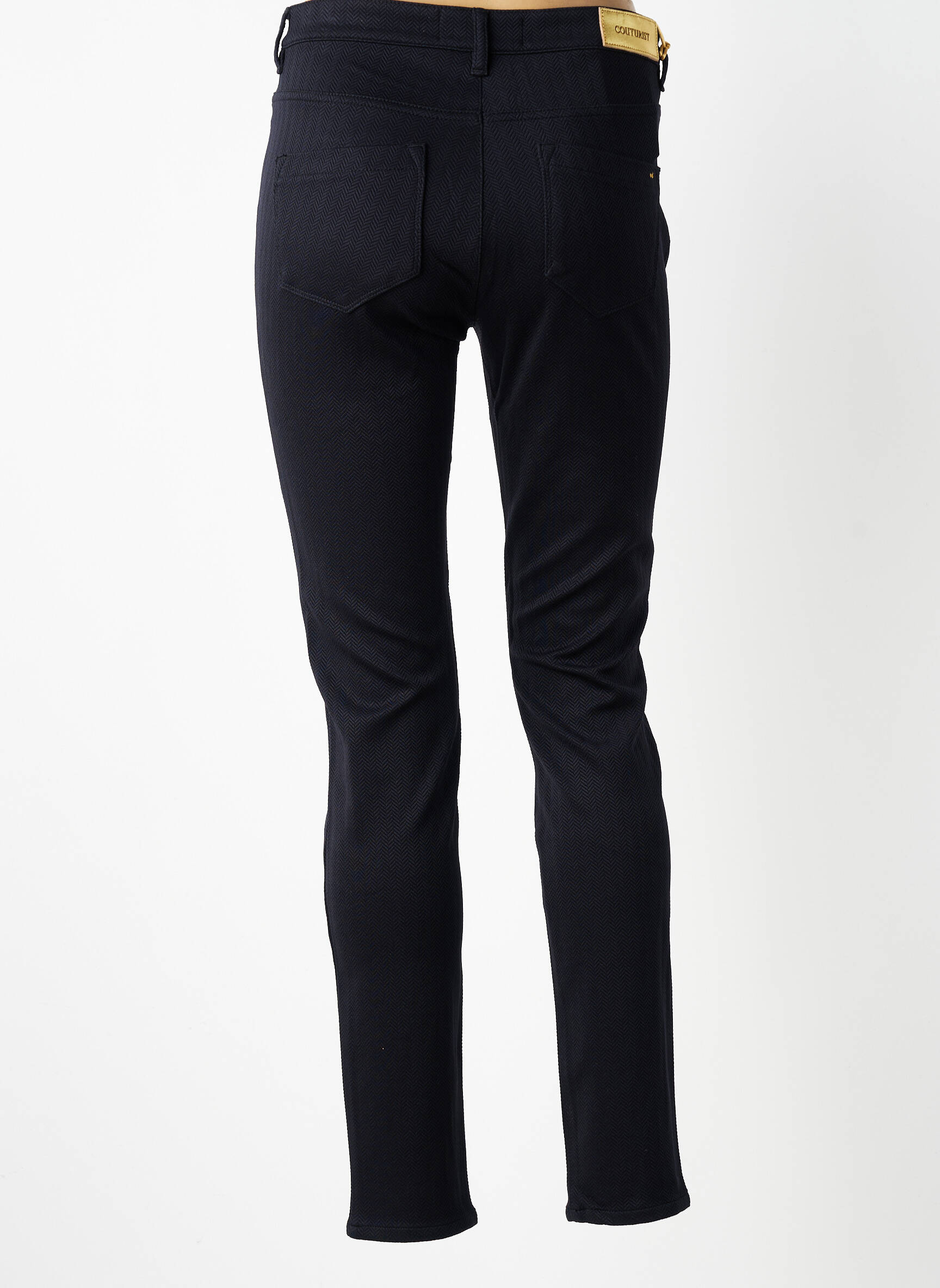 Pantalon slim stretch taille normale noir COUTURIST femme