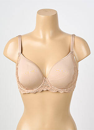 Soutien-gorge effet matière satinée haut soutien-gorge moulé chair SIMONE PERELE femme