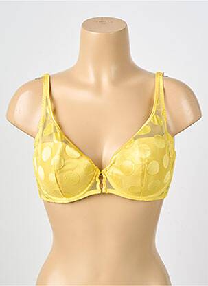 Soutien-gorge légère et transparente haut soutien-gorge emboitant jaune IMPLICITE femme