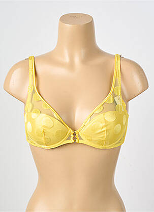 Soutien-gorge légère et transparente haut soutien-gorge moulé jaune IMPLICITE femme