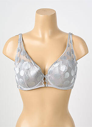 Soutien-gorge légère et transparente haut soutien-gorge emboitant gris IMPLICITE femme