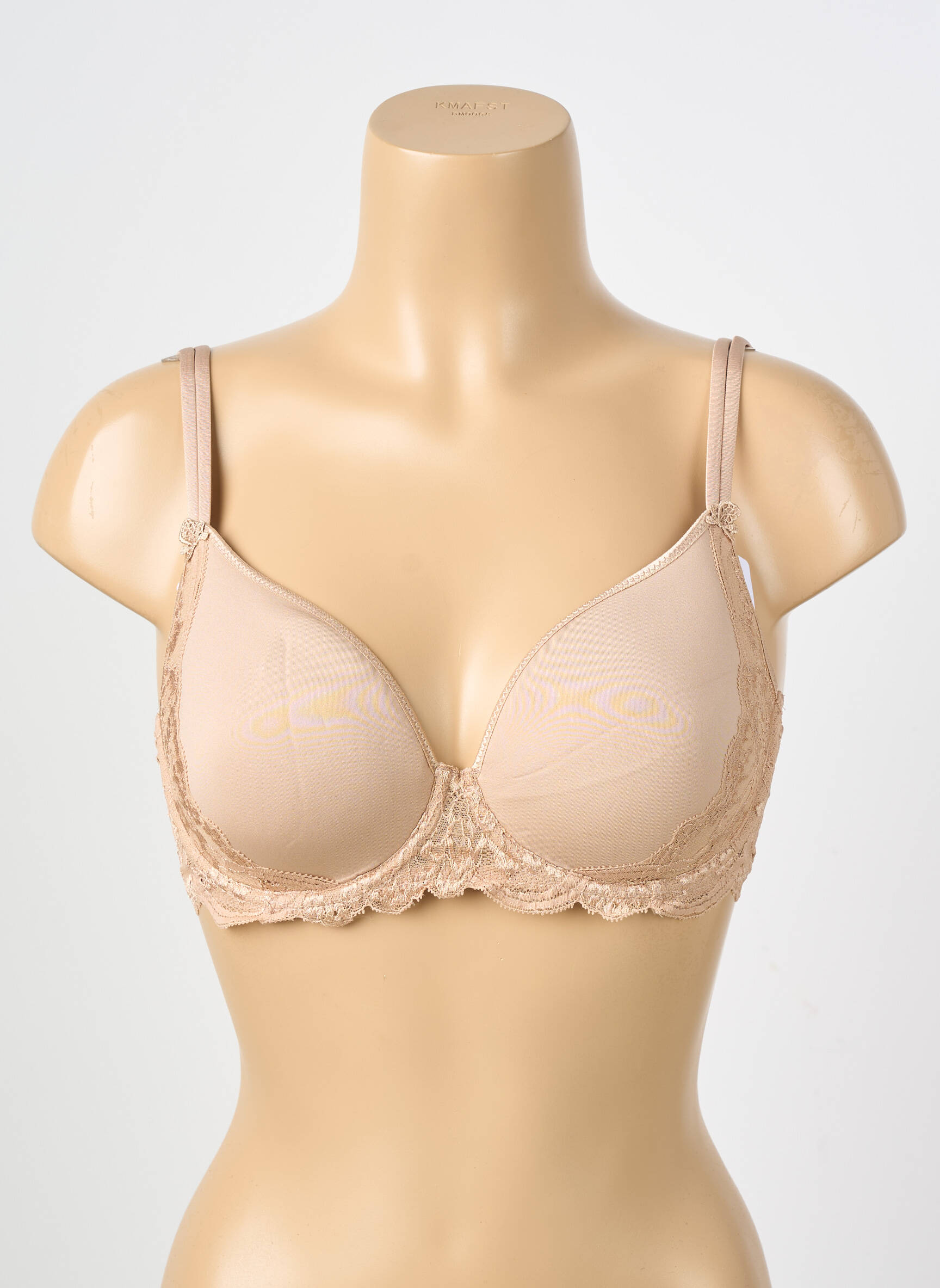 Soutien-gorge effet matière satinée haut soutien-gorge moulé chair SIMONE PERELE femme