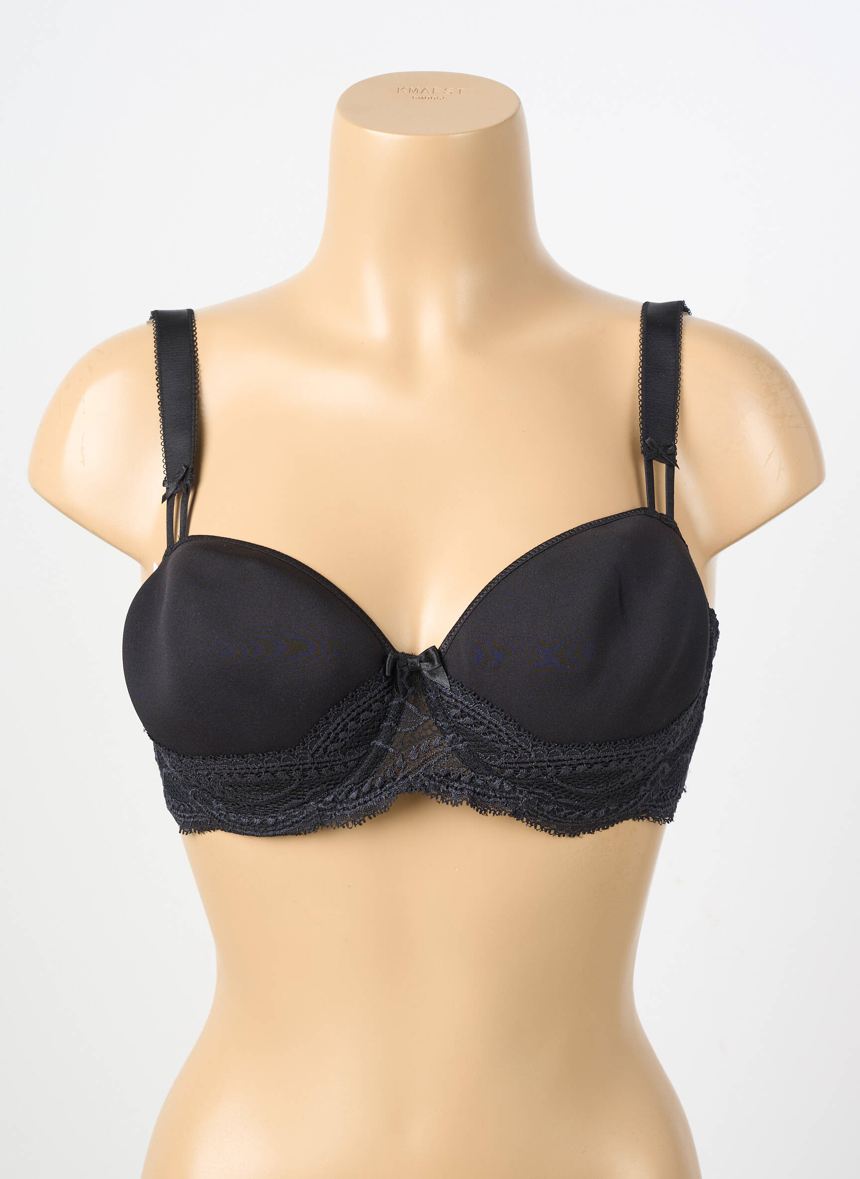 Soutien-gorge effet matière satinée haut soutien-gorge balconnet noir SIMONE PERELE femme