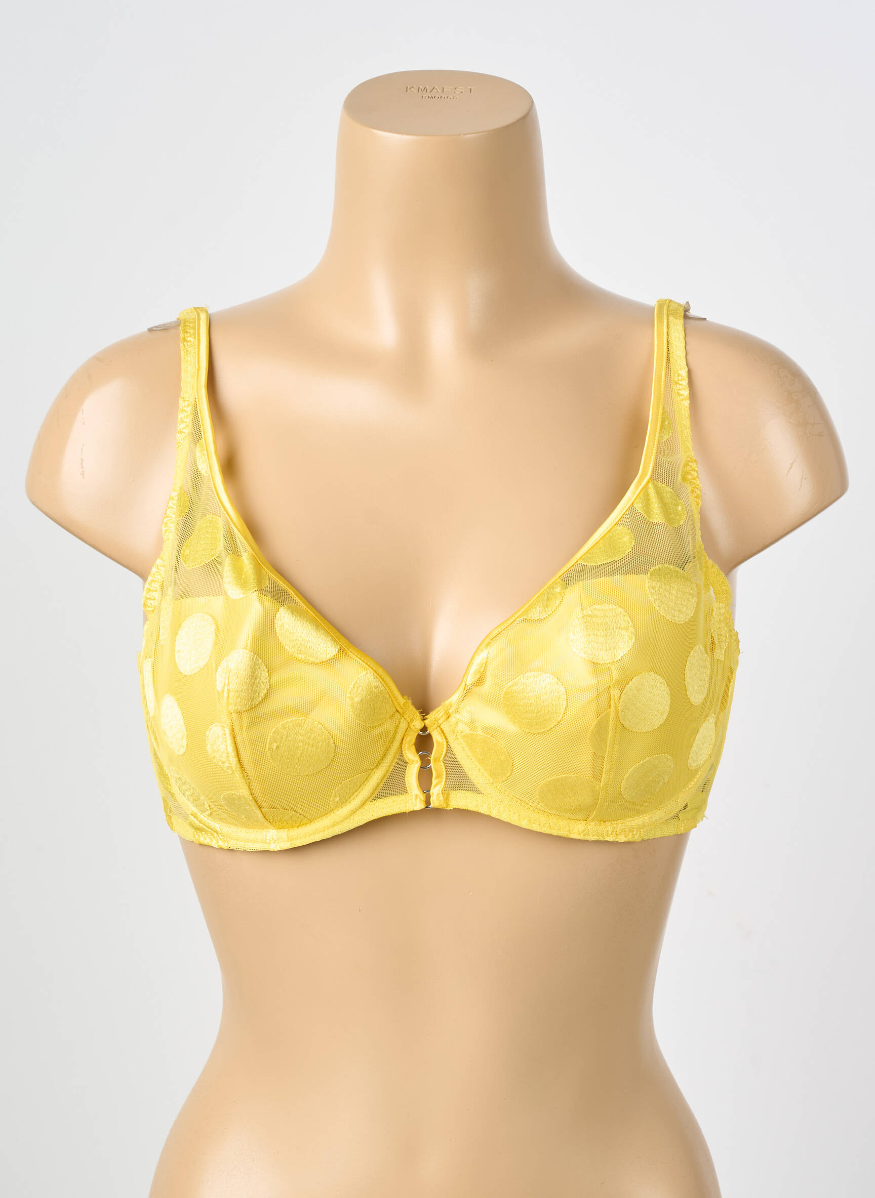 Soutien-gorge légère et transparente haut soutien-gorge emboitant jaune IMPLICITE femme