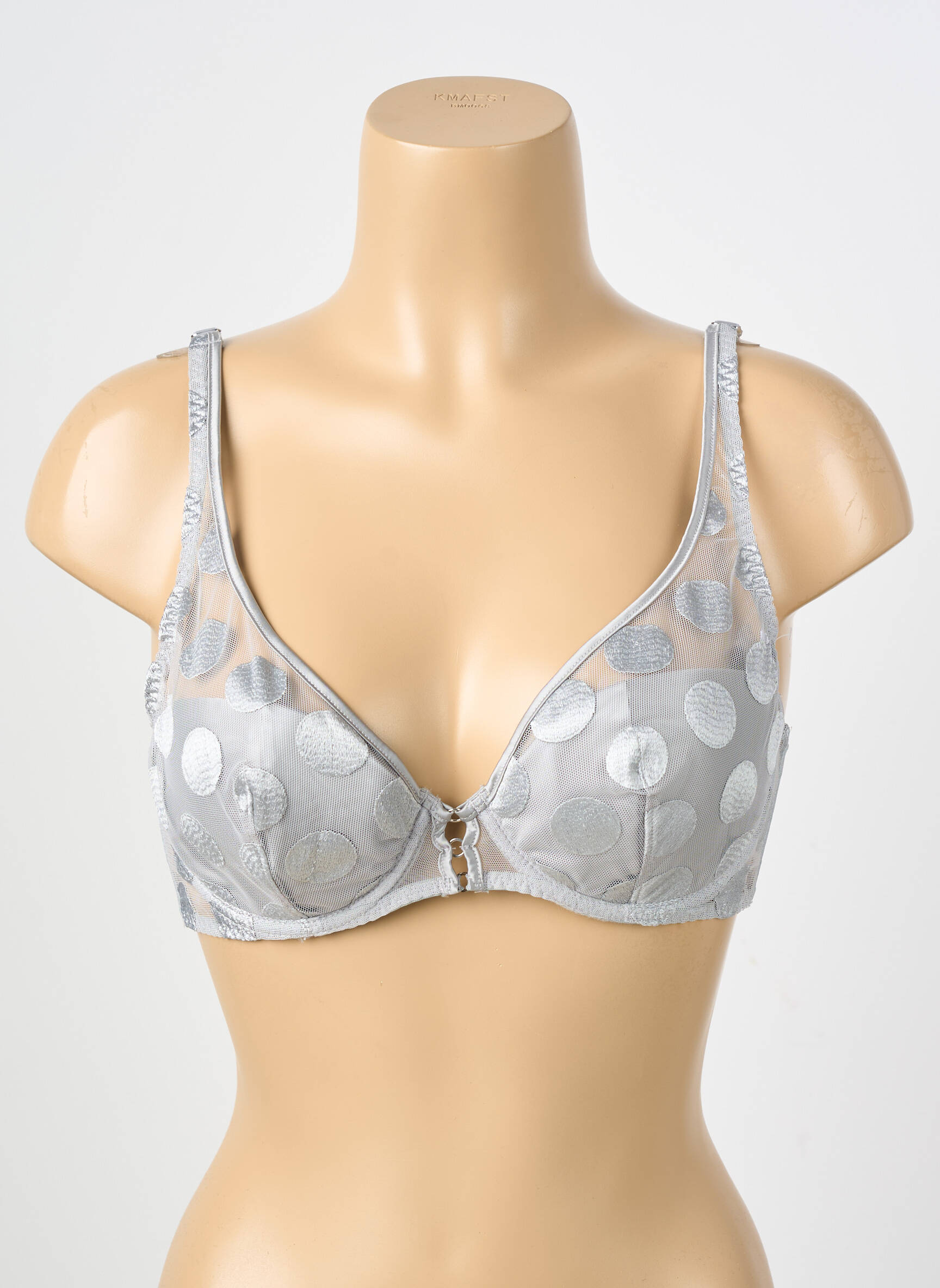 Soutien-gorge légère et transparente haut soutien-gorge moulé gris IMPLICITE femme