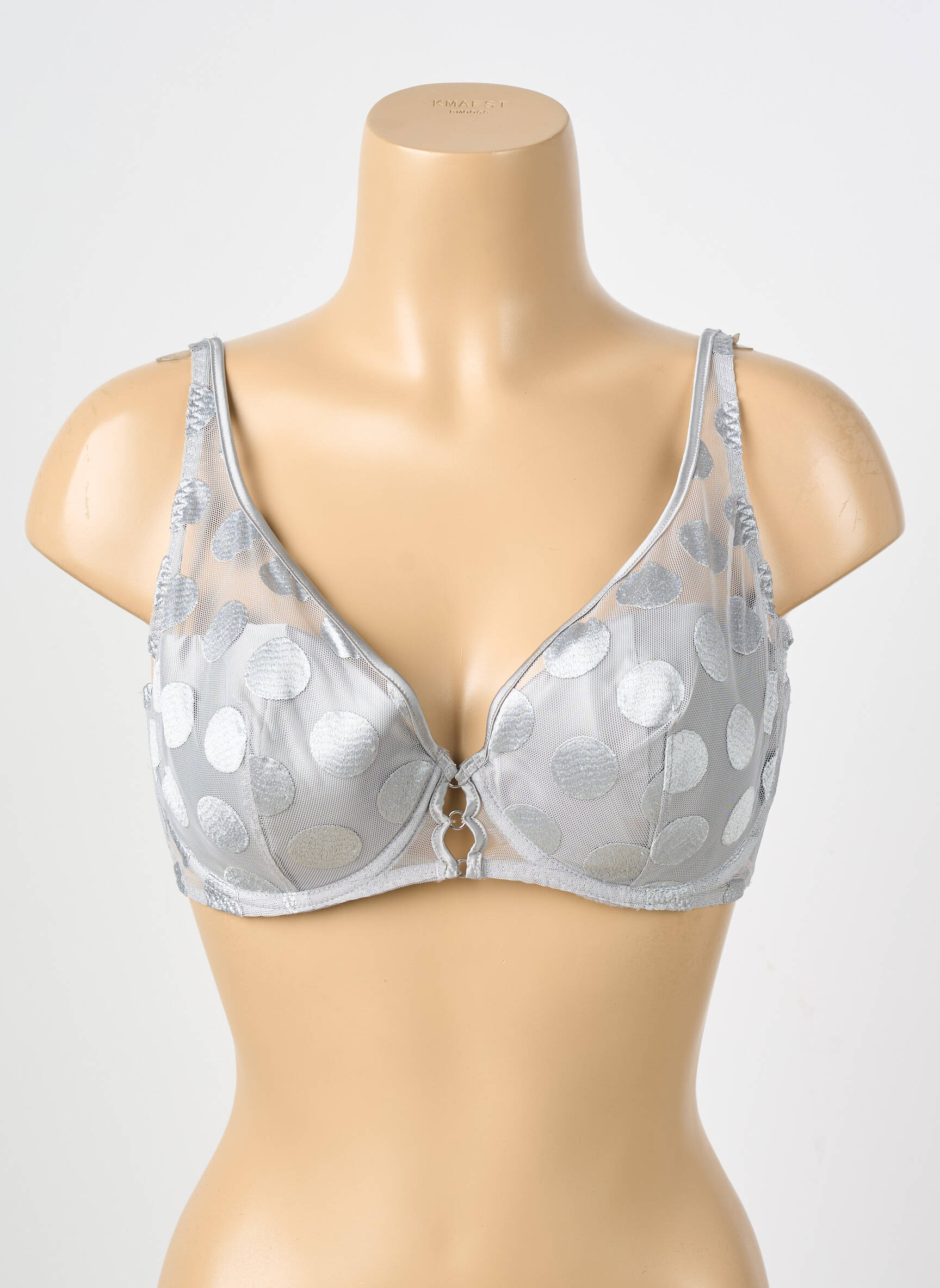 Soutien-gorge légère et transparente haut soutien-gorge emboitant gris IMPLICITE femme
