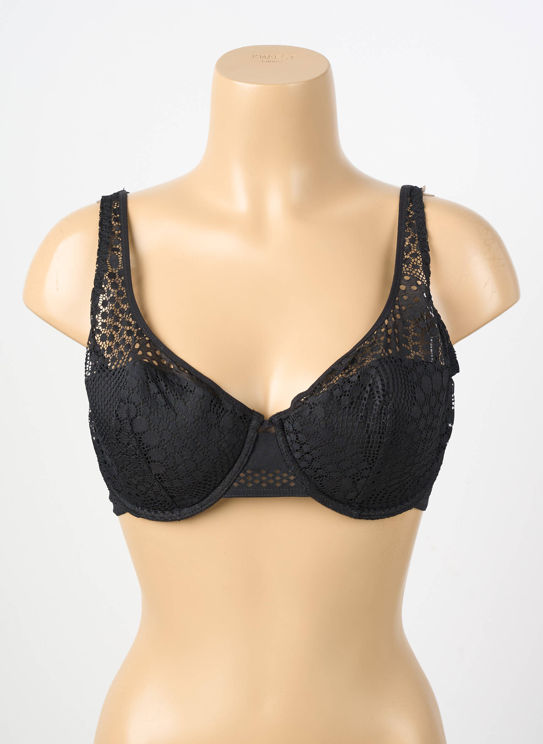 Soutien-gorge légère et transparente haut soutien-gorge emboitant noir IMPLICITE femme
