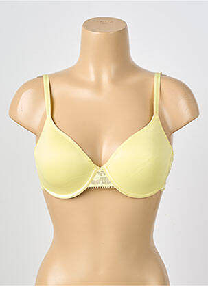 Soutien-gorge effet matière satinée haut soutien-gorge moulé jaune CHANTELLE femme