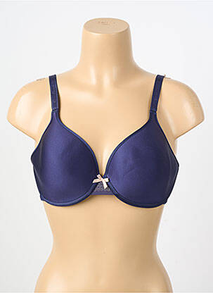 Soutien-gorge effet matière satinée haut soutien-gorge moulé bleu CHANTELLE femme