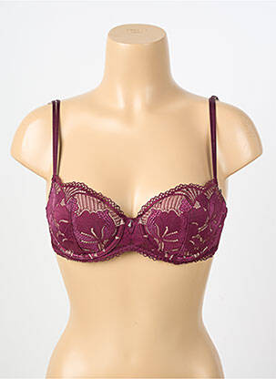 Soutien-gorge effet matière satinée haut soutien-gorge moulé violet IMPLICITE femme