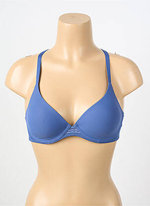 Soutien-gorge effet matière satinée haut soutien-gorge moulé bleu PASSIONATA femme