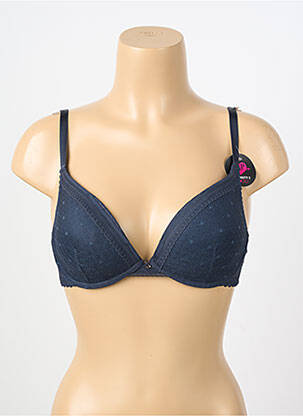 Soutien-gorge effet matière satinée haut soutien-gorge moulé bleu PASSIONATA femme