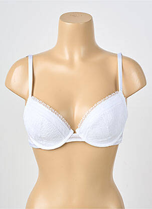 Soutien-gorge effet matière satinée haut soutien-gorge avec mousse de rembourrage amovible blanc SIMONE PERELE femme