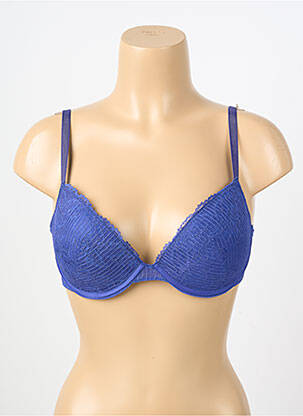 Soutien-gorge effet matière satinée haut soutien-gorge emboitant bleu PASSIONATA femme