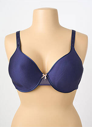 Soutien-gorge effet matière satinée haut soutien-gorge moulé bleu CHANTELLE femme