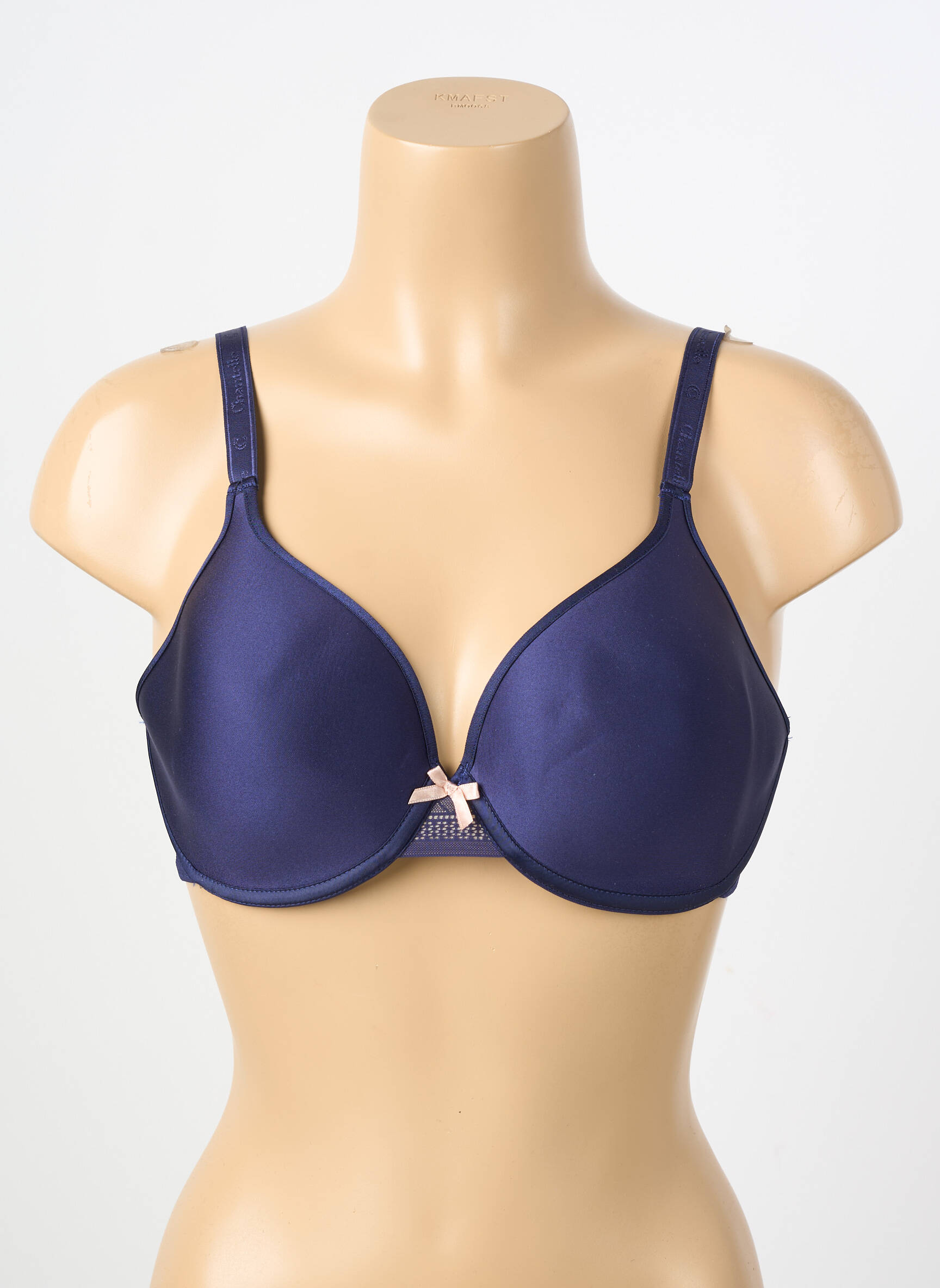 Soutien-gorge effet matière satinée haut soutien-gorge moulé bleu CHANTELLE femme