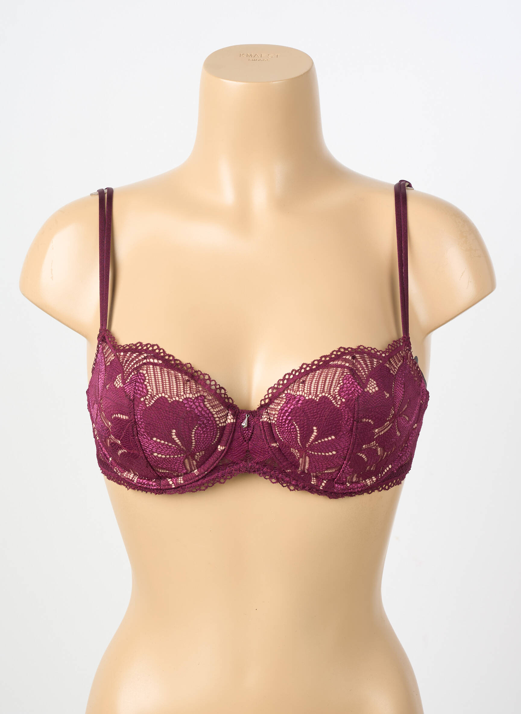 Soutien-gorge effet matière satinée haut soutien-gorge moulé violet IMPLICITE femme