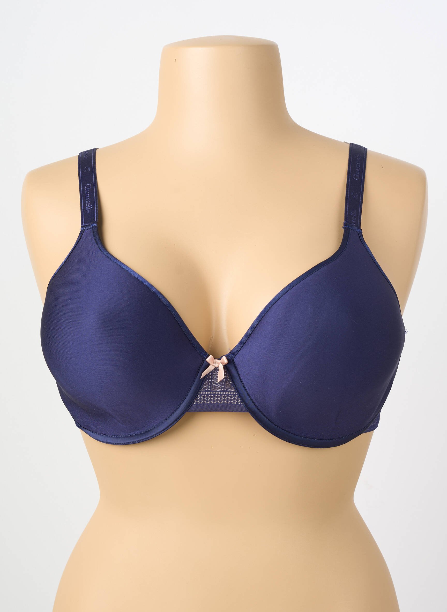 Soutien-gorge effet matière satinée haut soutien-gorge moulé bleu CHANTELLE femme
