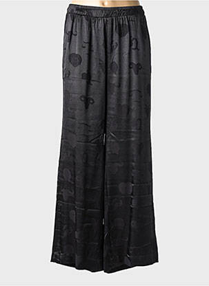 Pantalon large coupe fluide taille normale noir MAT. femme