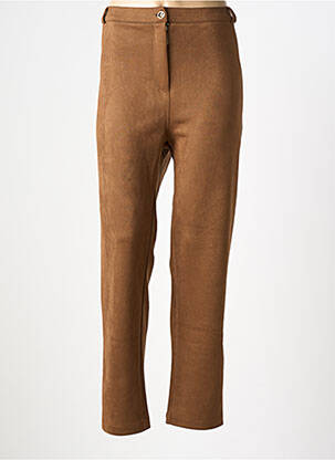 Pantalon slim taille élastique taille normale marron OLIVER JUNG femme