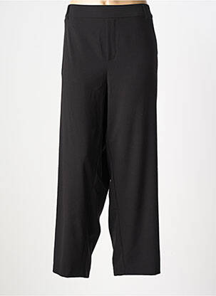 Pantalon droit tissage crêpe taille normale noir CISO femme